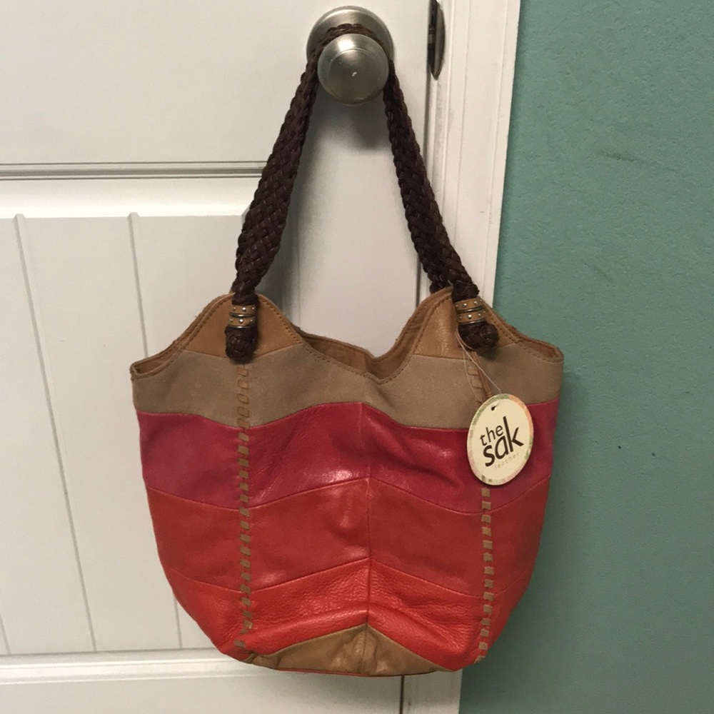 The Sak Leather Indio Chevron Hobo bag
